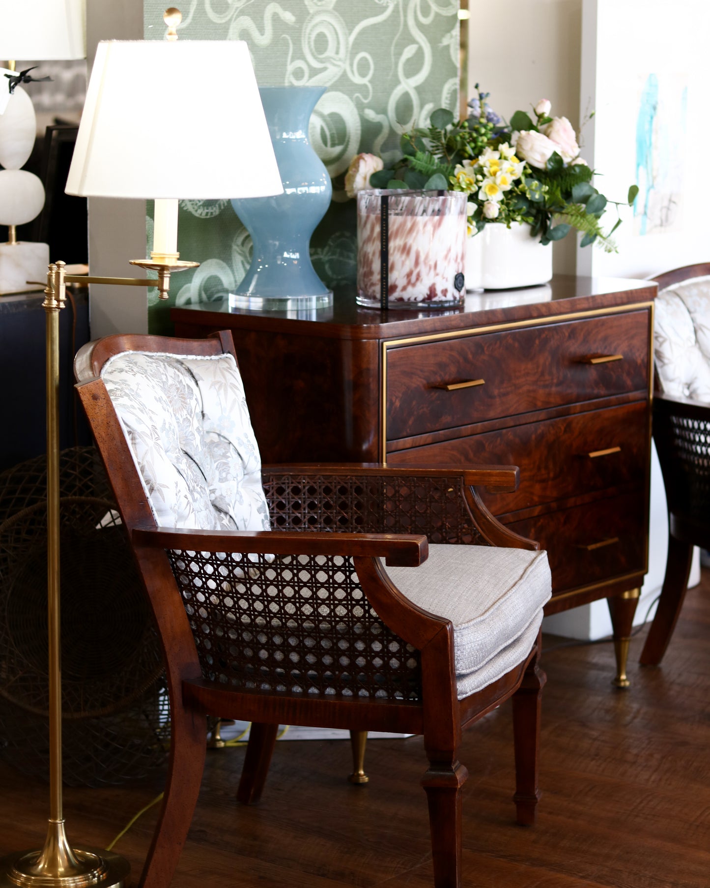 Reupholstered Antique Chair