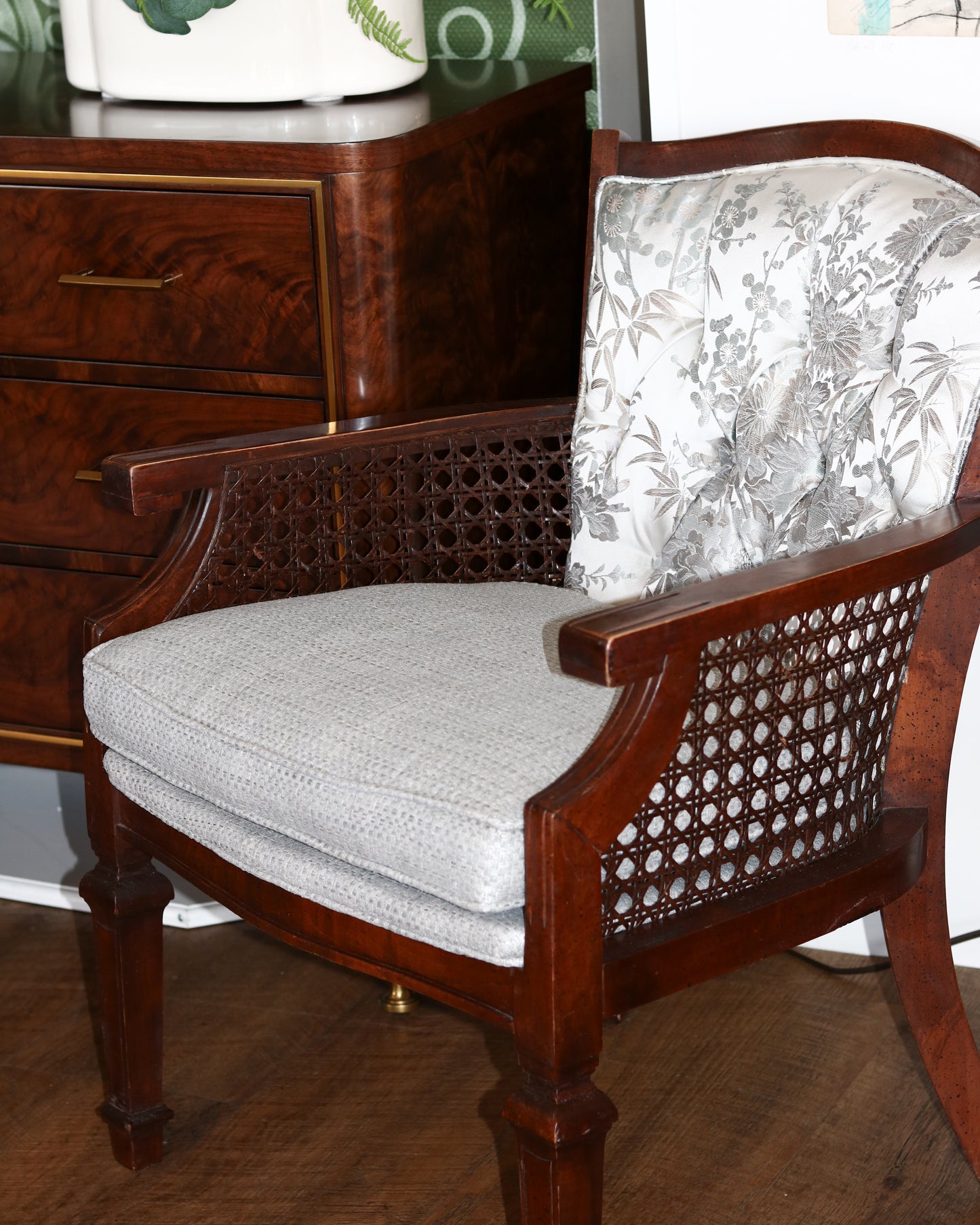 Reupholstered Antique Chair