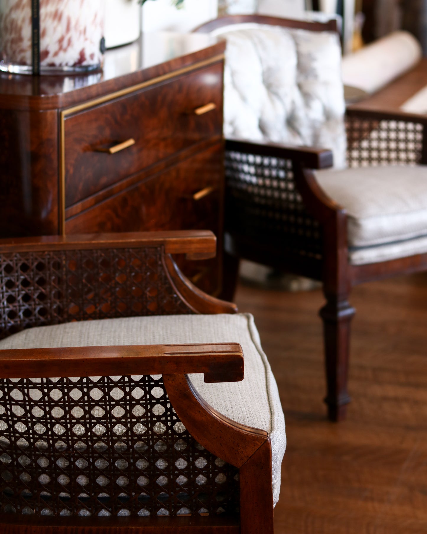 Reupholstered Antique Chair