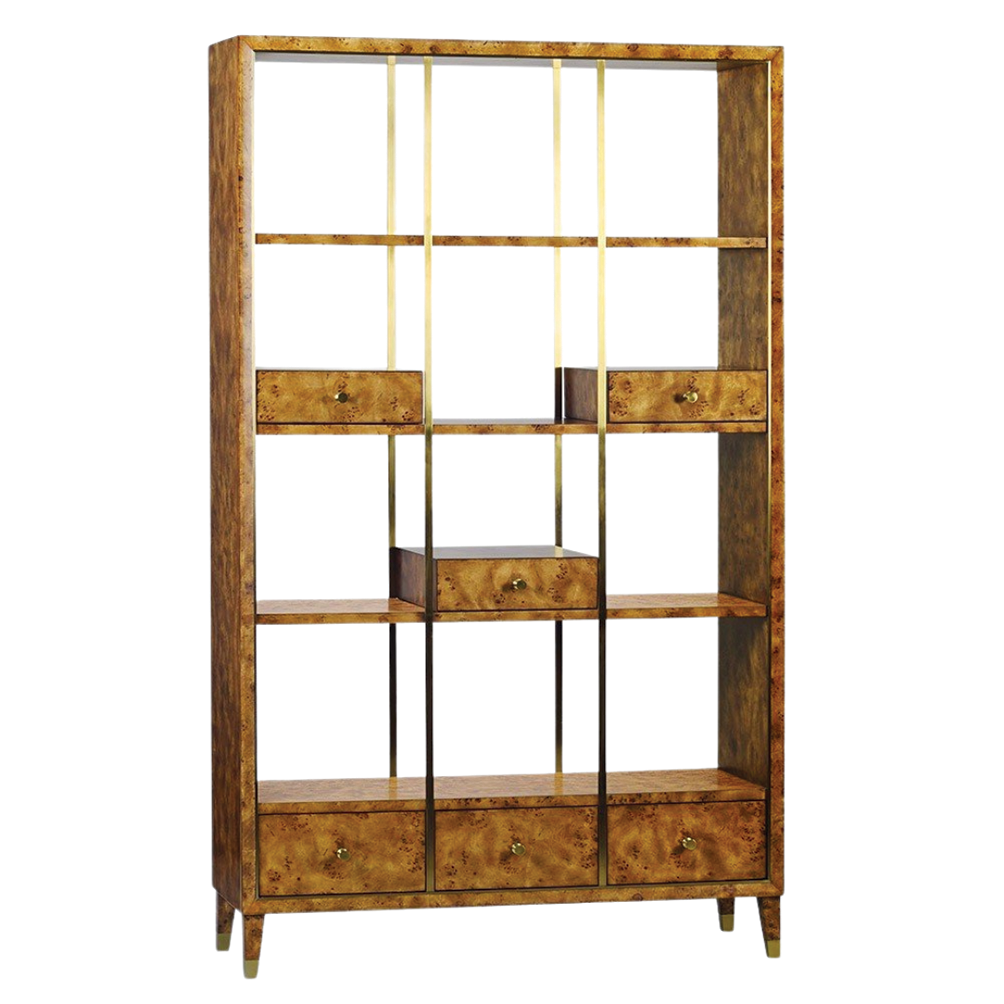 Harris Rustic Burl Bookshelf
