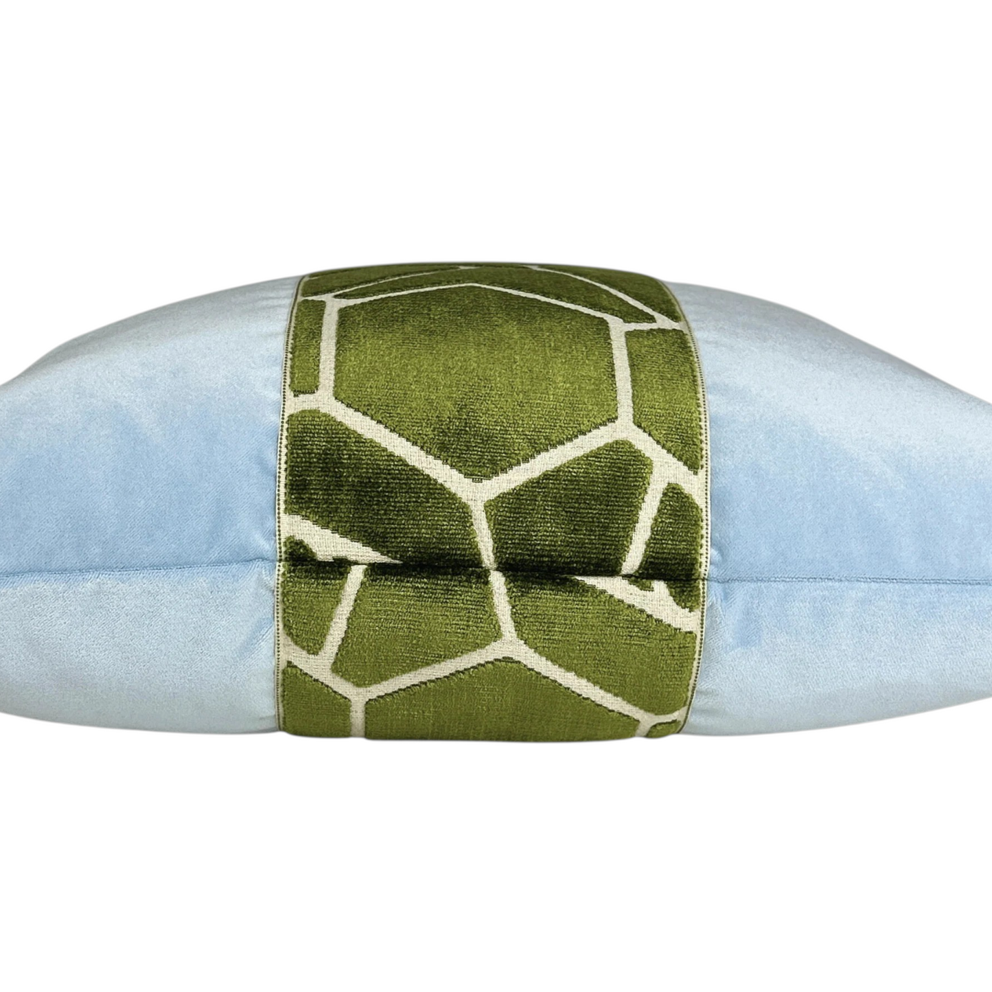 Chambray Kiwi Velvet Pillow - 22"