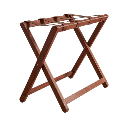 Hand-Stitched Leather Luggage Rack
