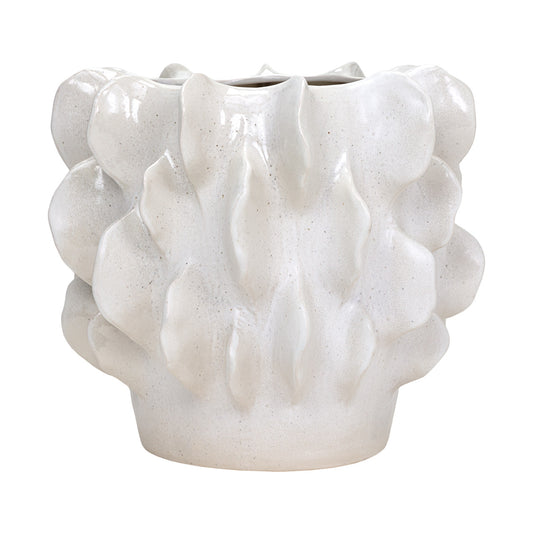 Beckton Short White Planter