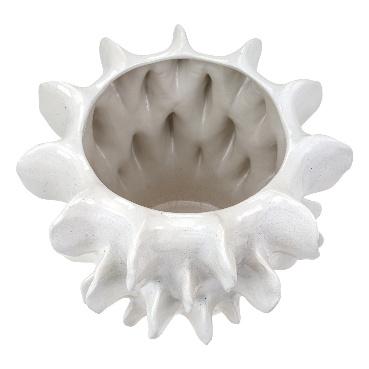 Beckton Short White Planter