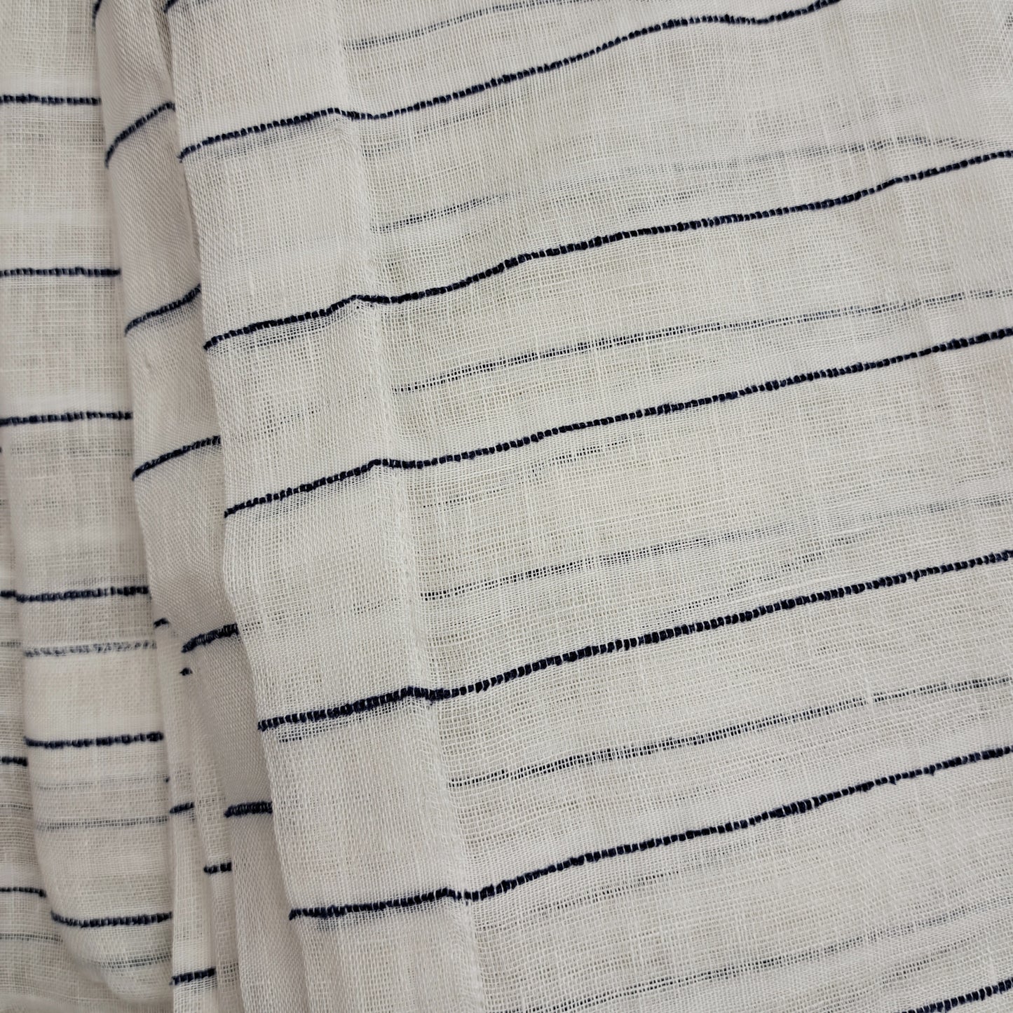 Crete Blue Stripe Sheer Ready Made Panel