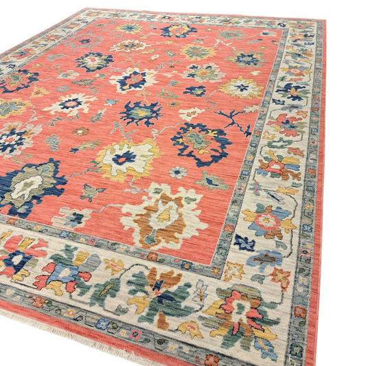 9'10" x 12'10" Lucca Rose Rug
