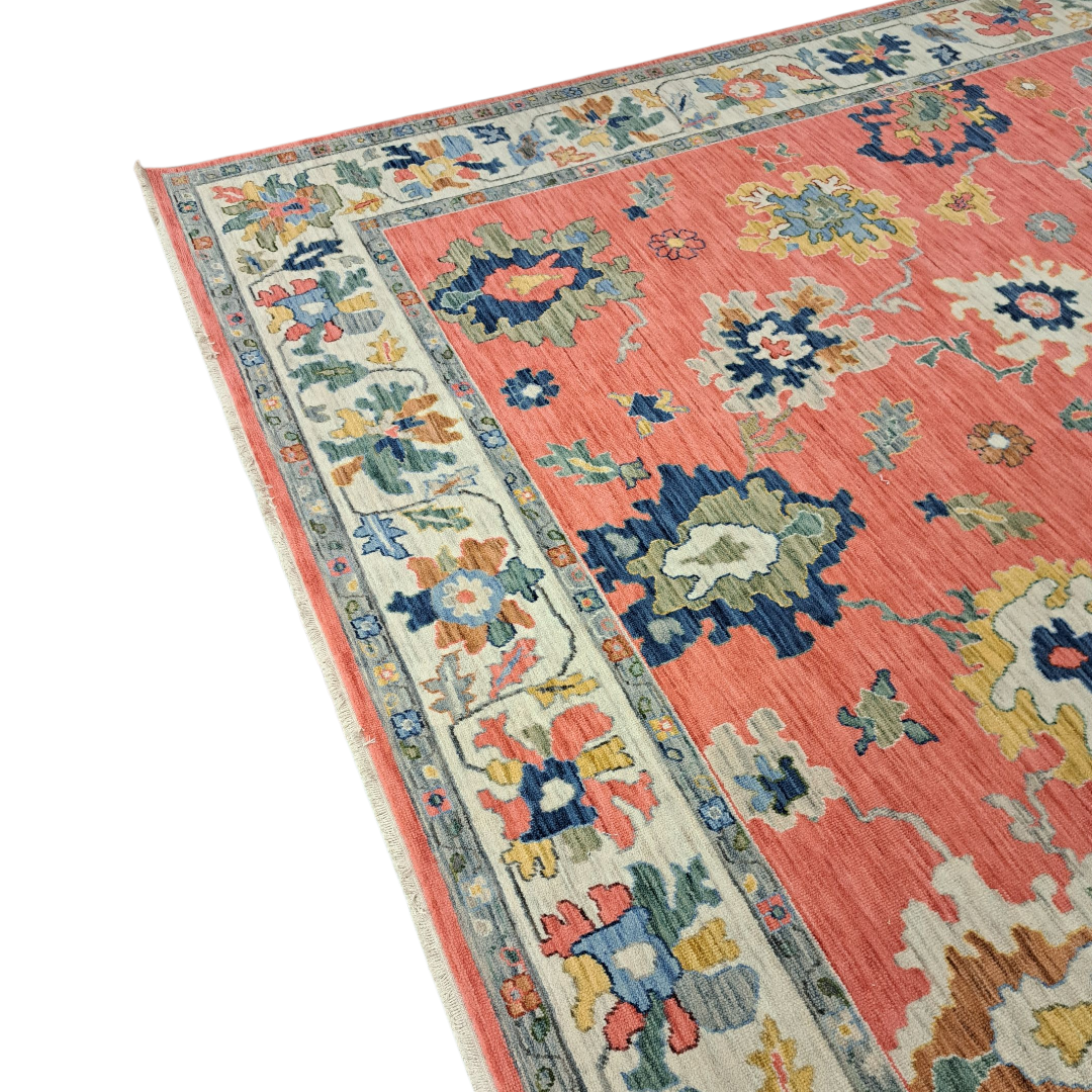 9'10" x 12'10" Lucca Rose Rug