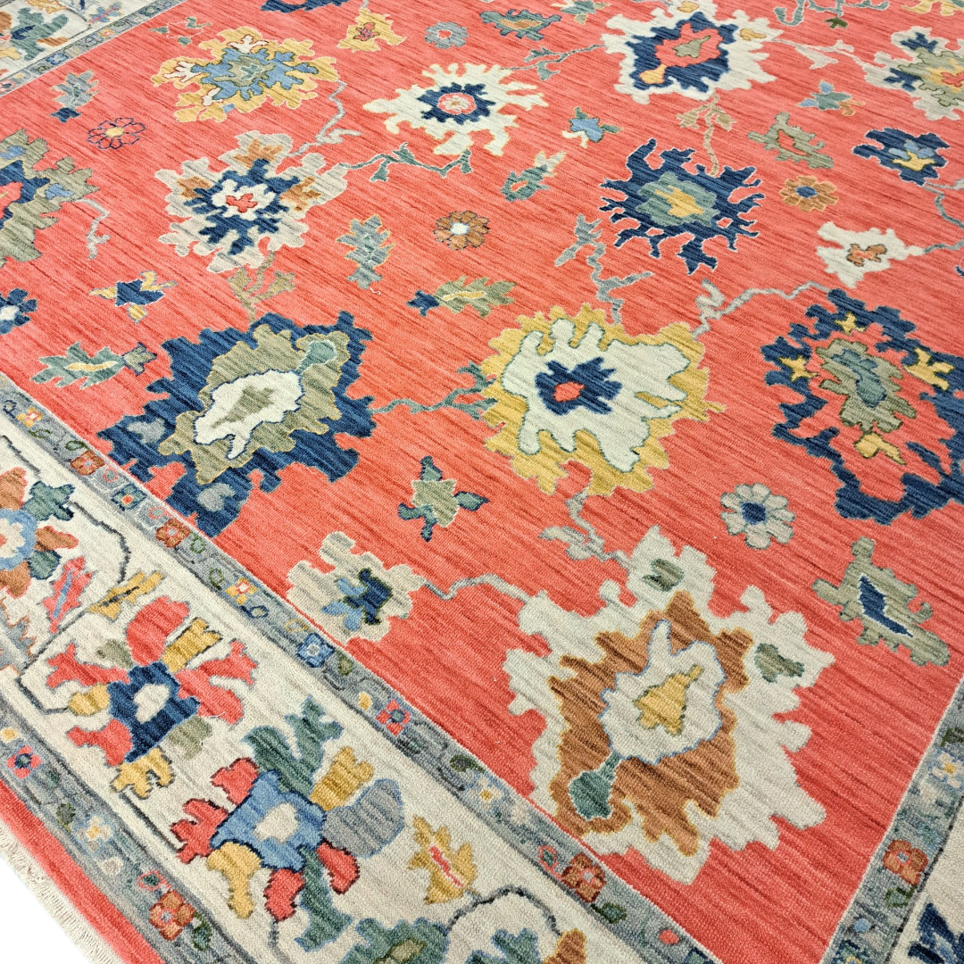 9'10" x 12'10" Lucca Rose Rug