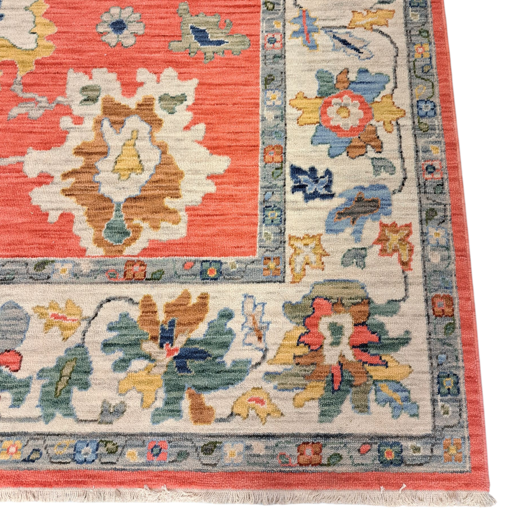 9'10" x 12'10" Lucca Rose Rug