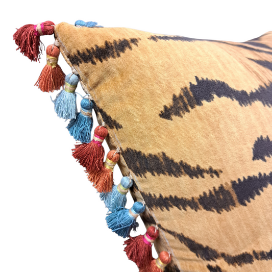 Sumatra Velvet Tassel Fringe Pillow - 20"