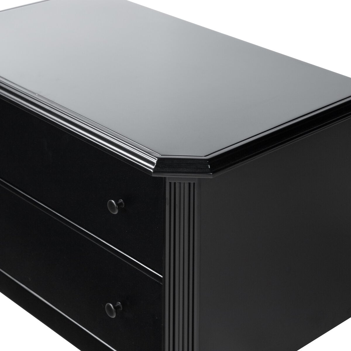 Lendon Black Iron Nightstand