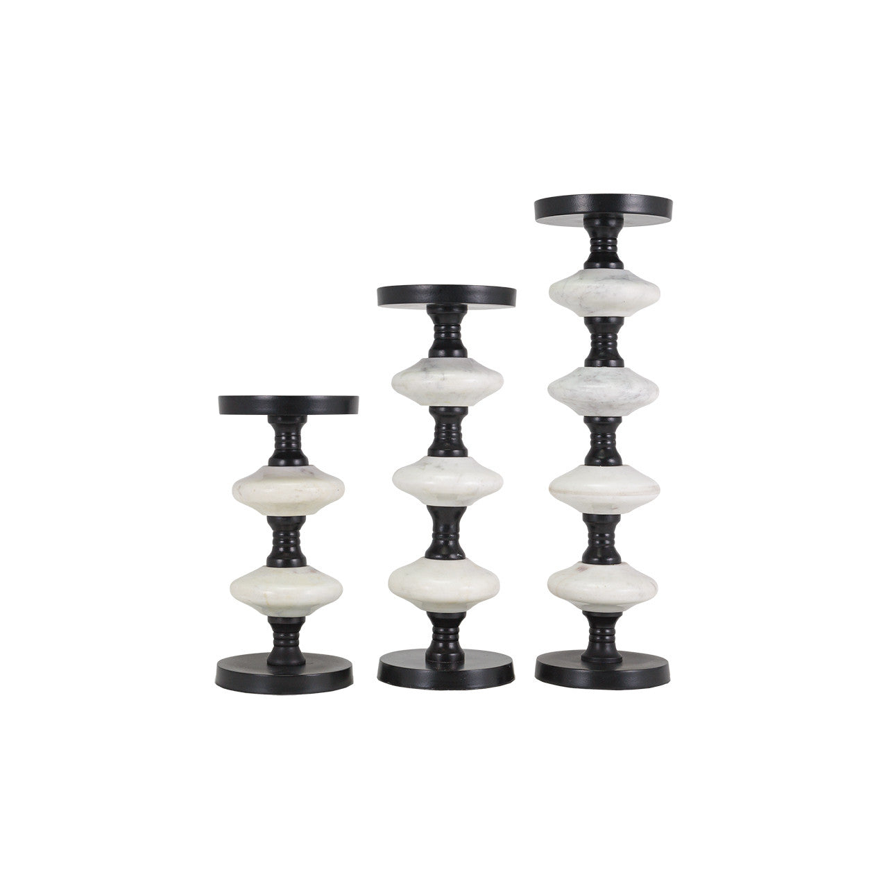 Black & White Marble Candleholder