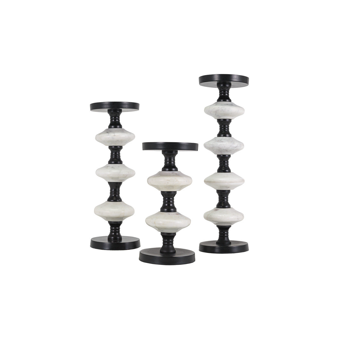 Black & White Marble Candleholder