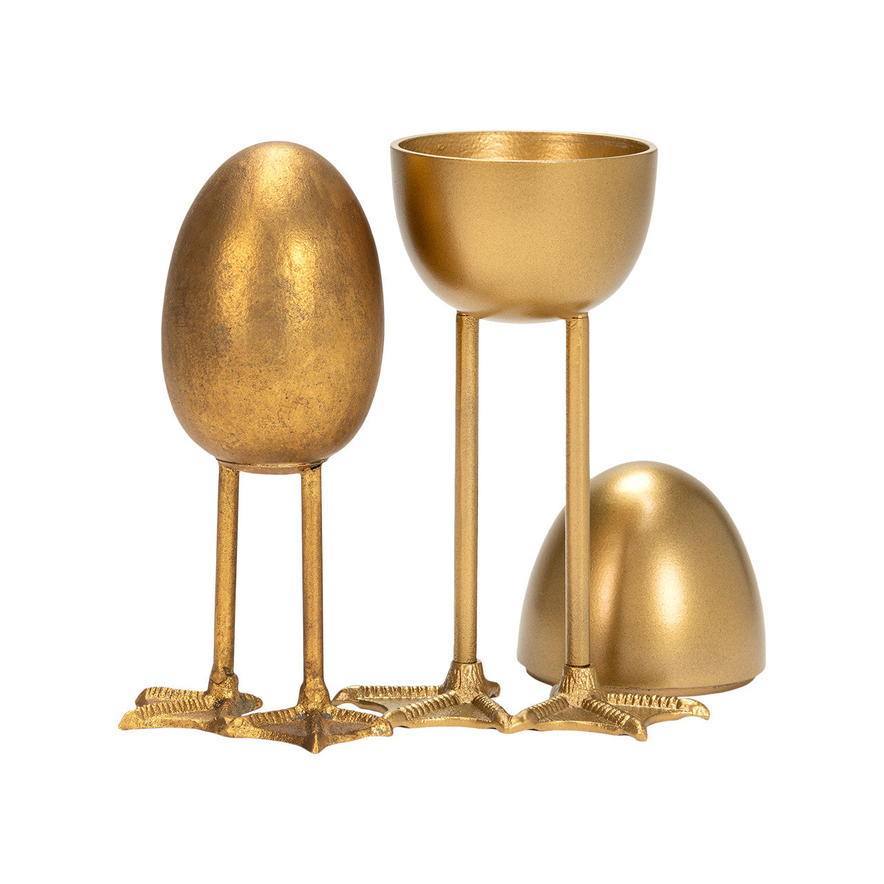 Legs Gold Egg Sculpture
