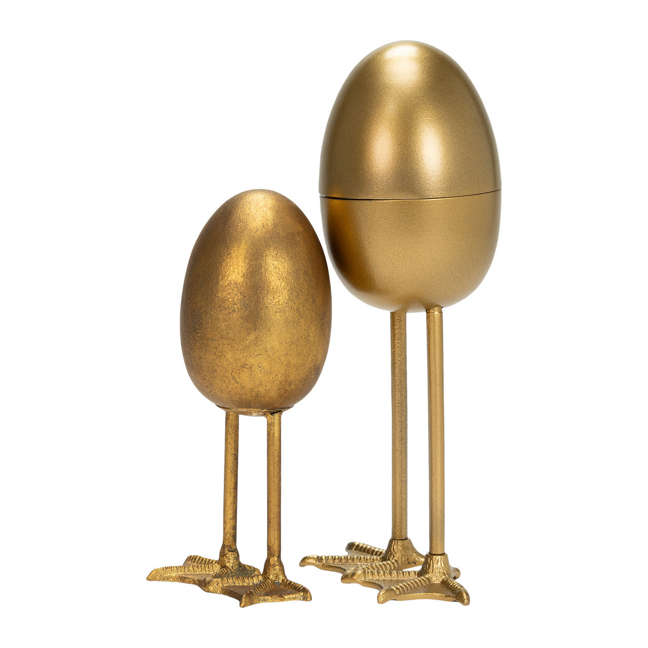 Legs Gold Egg Sculpture
