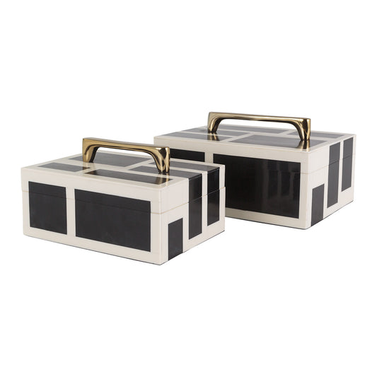 Black & White Resin Box