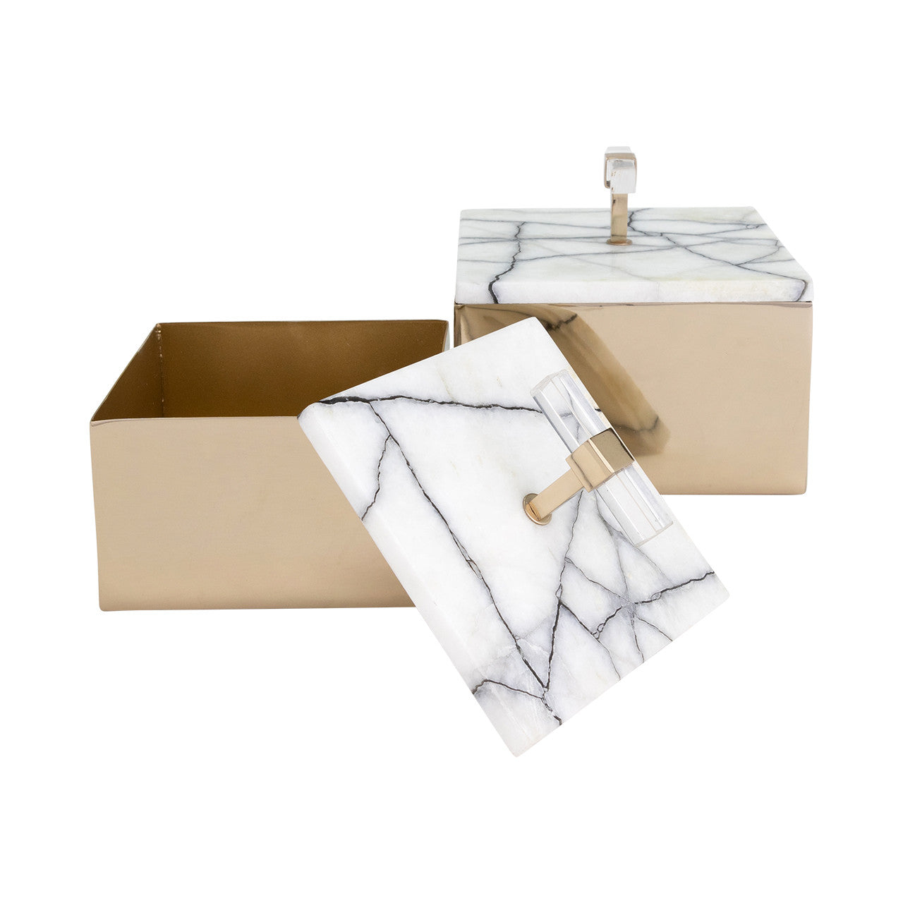 Steel & Marble Decorative Box