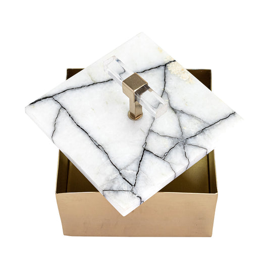 Steel & Marble Decorative Box