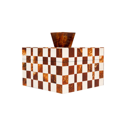 Brown Checkered Box