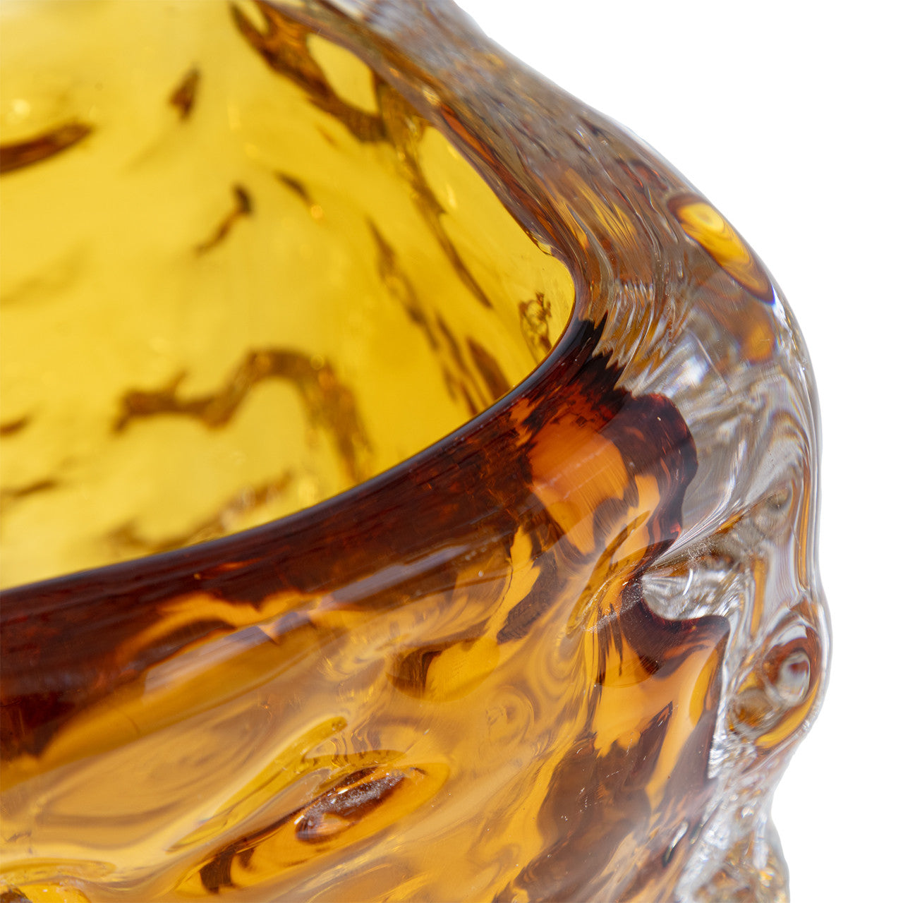 Amber Art Glass Vase