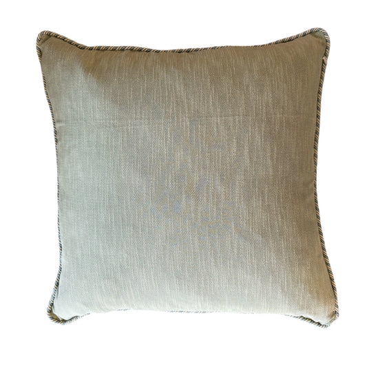 26" Green and Cream Geometric Pillow