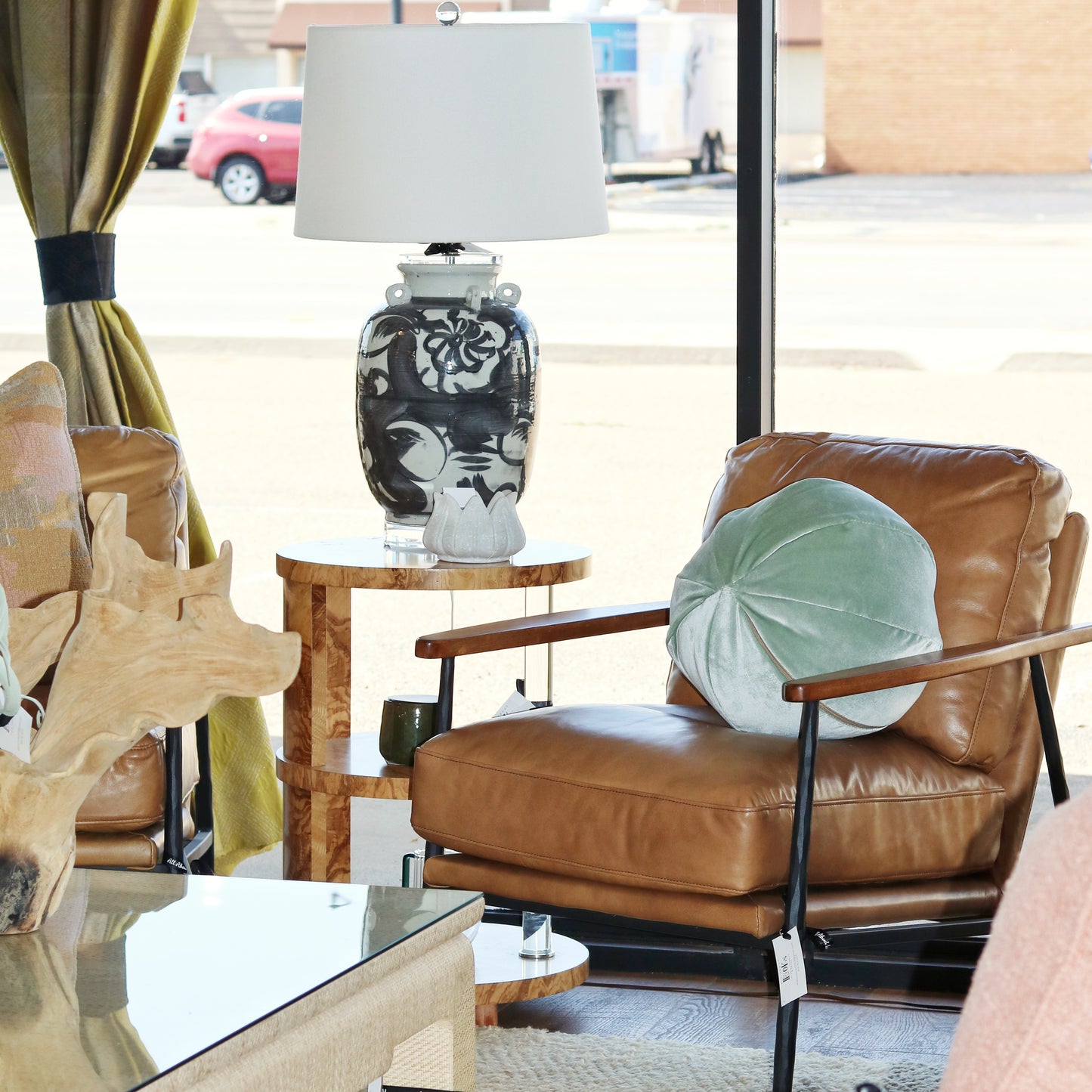 Tan Leather Club Chair
