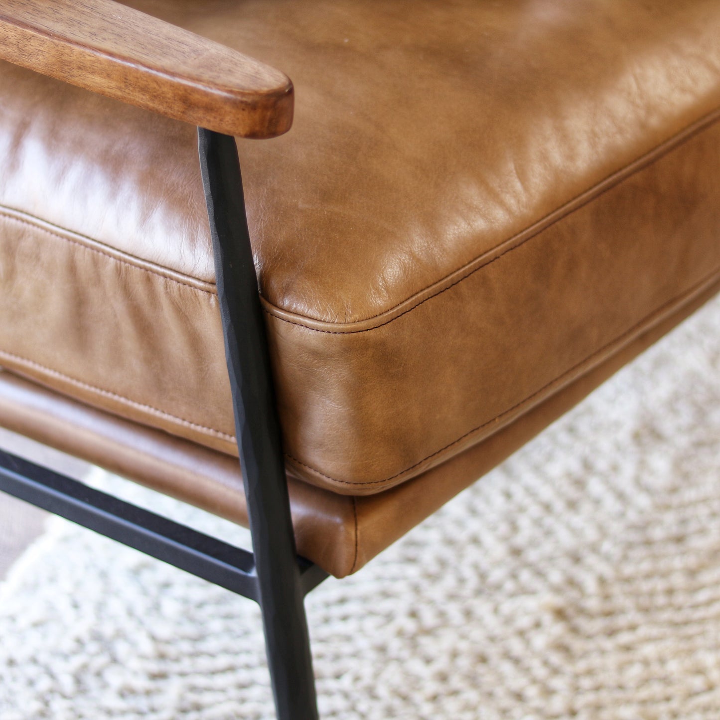 Tan Leather Club Chair