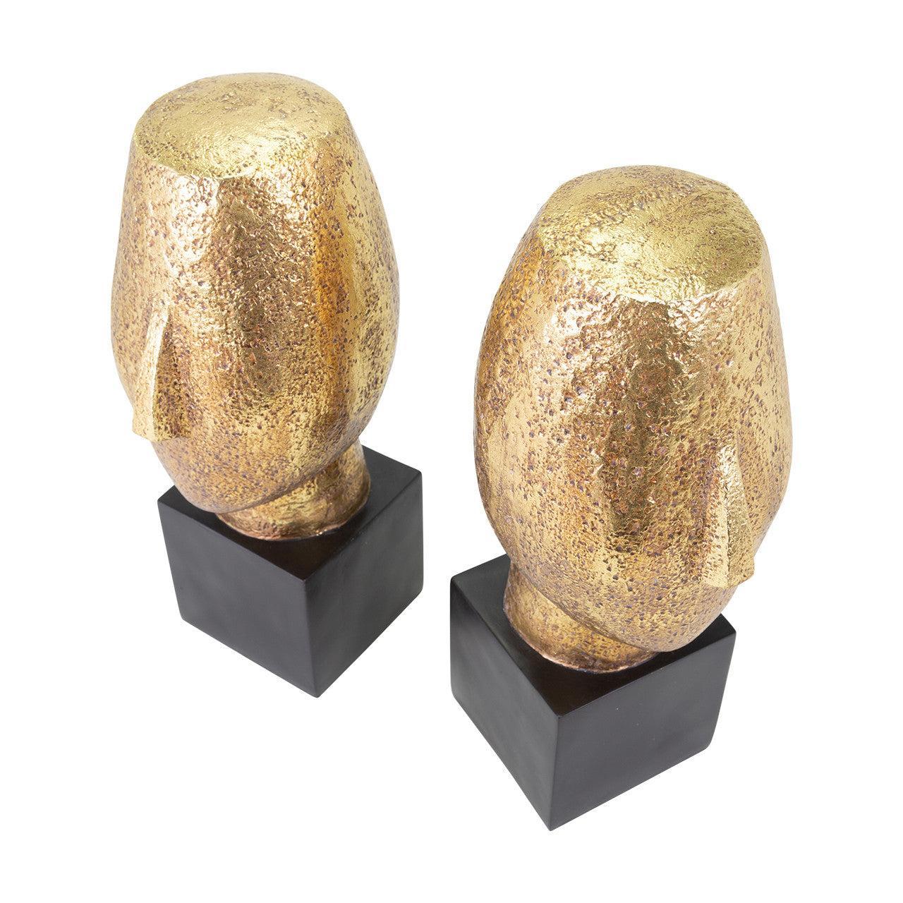Gold Face Bookends