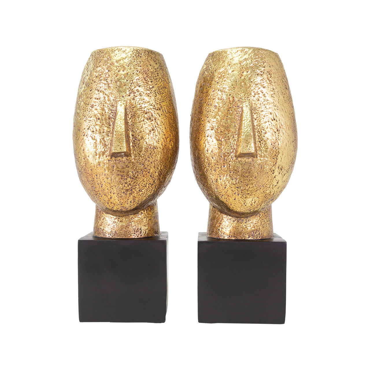 Gold Face Bookends