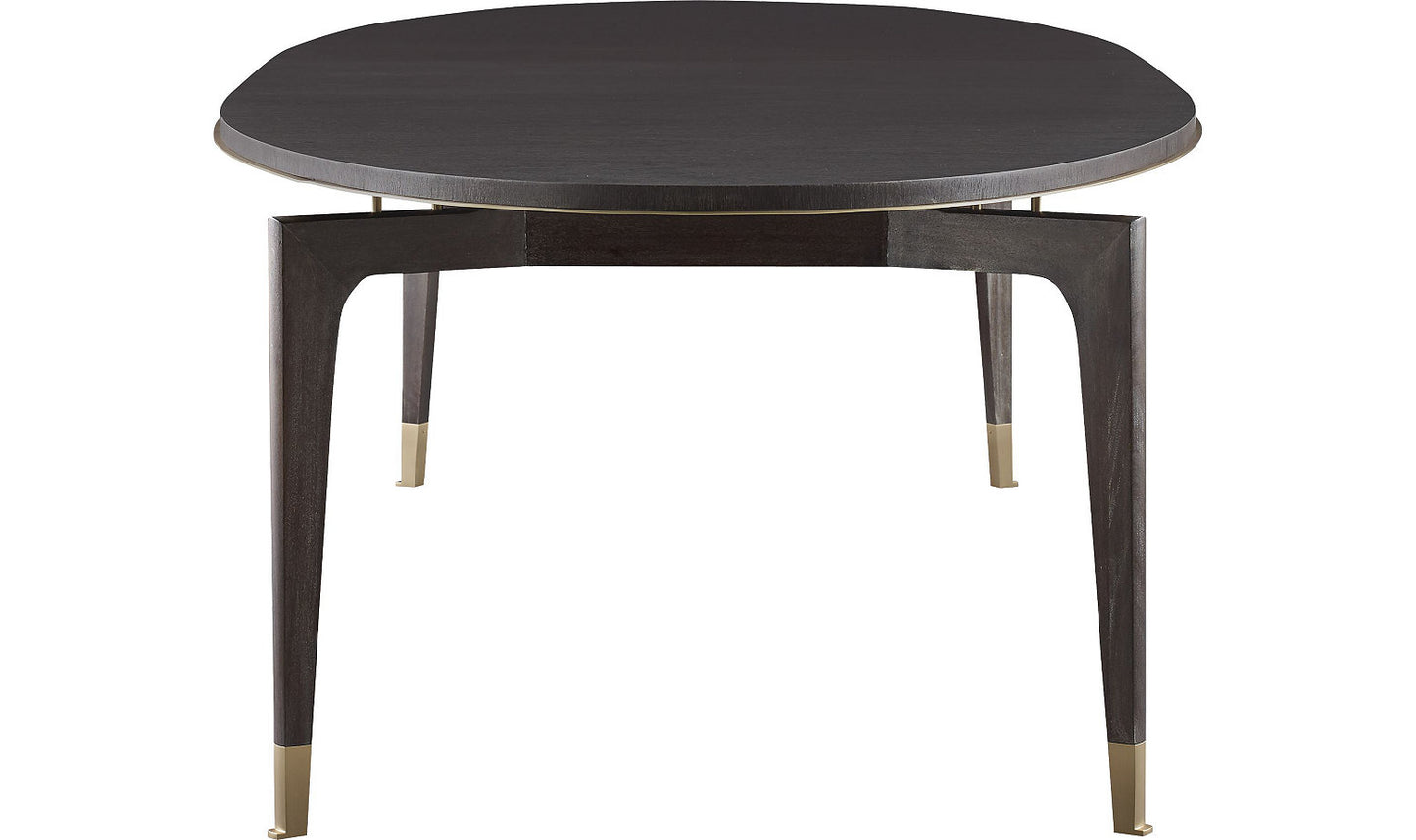 Mahogany & Brass Dining Table