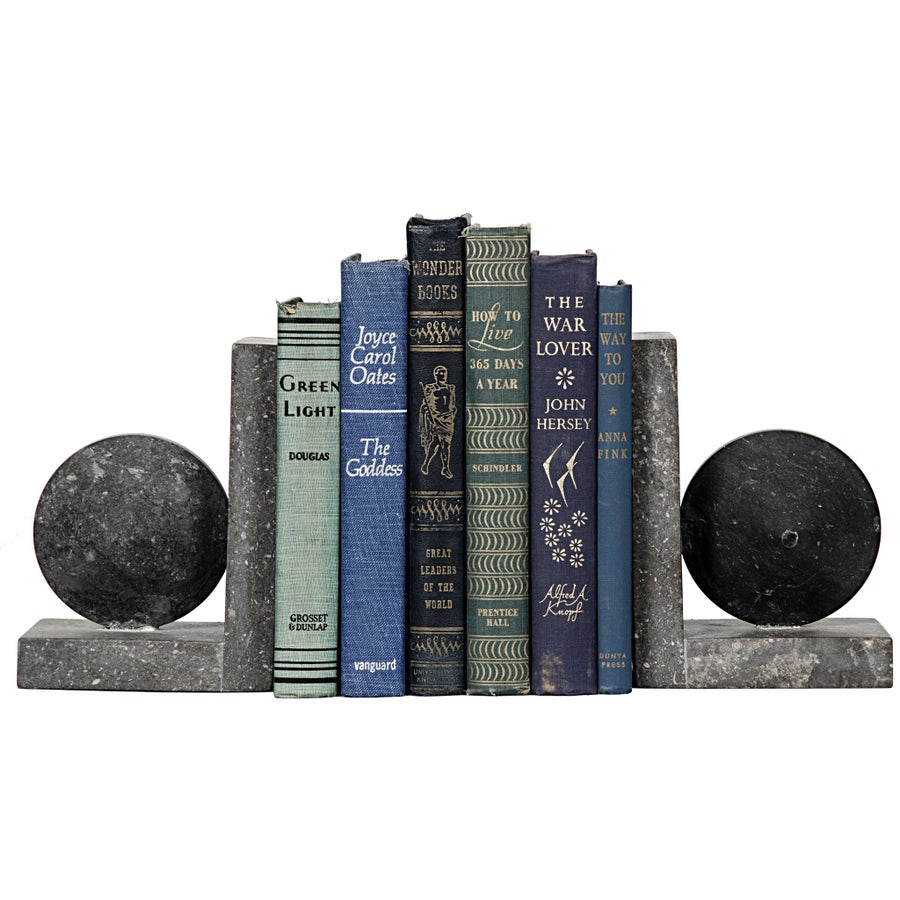 Grey Marble Bookends