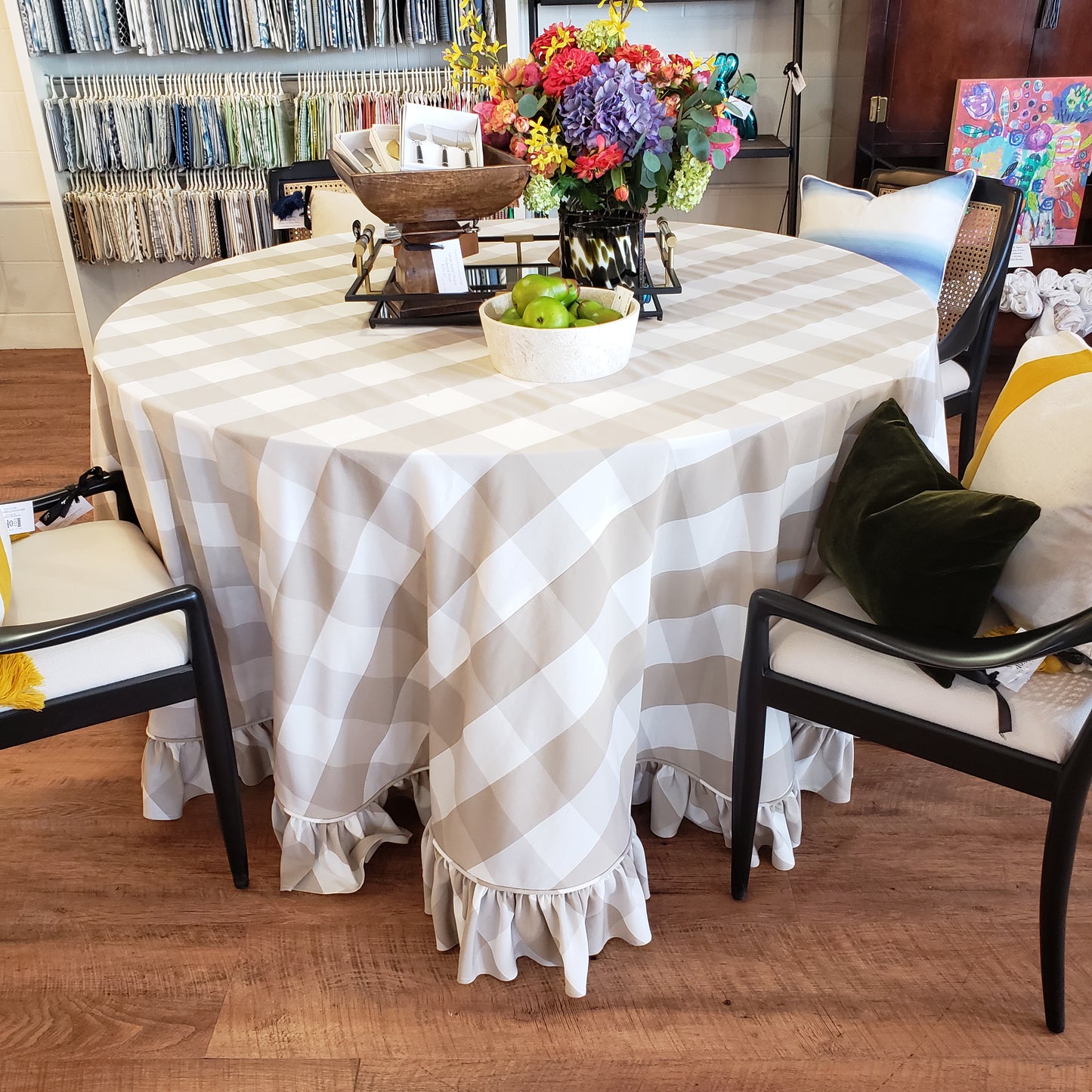 Custom Check Table Cloth