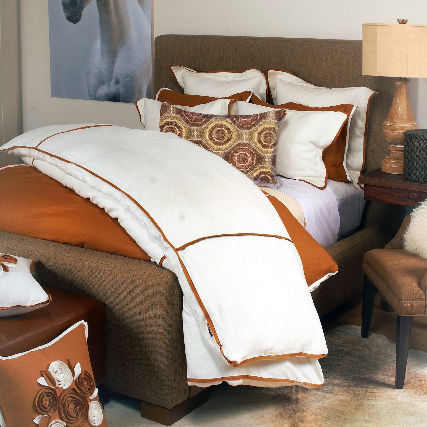 Churchill Linen Deluxe Sham in Ivory