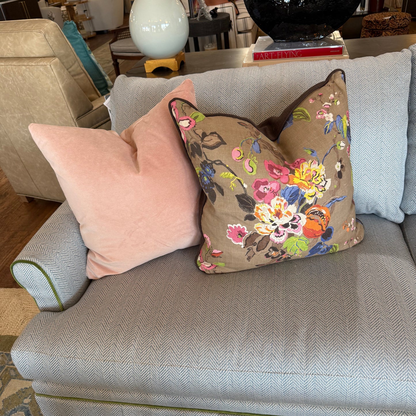 20" Blush Pink Velvet Pillow