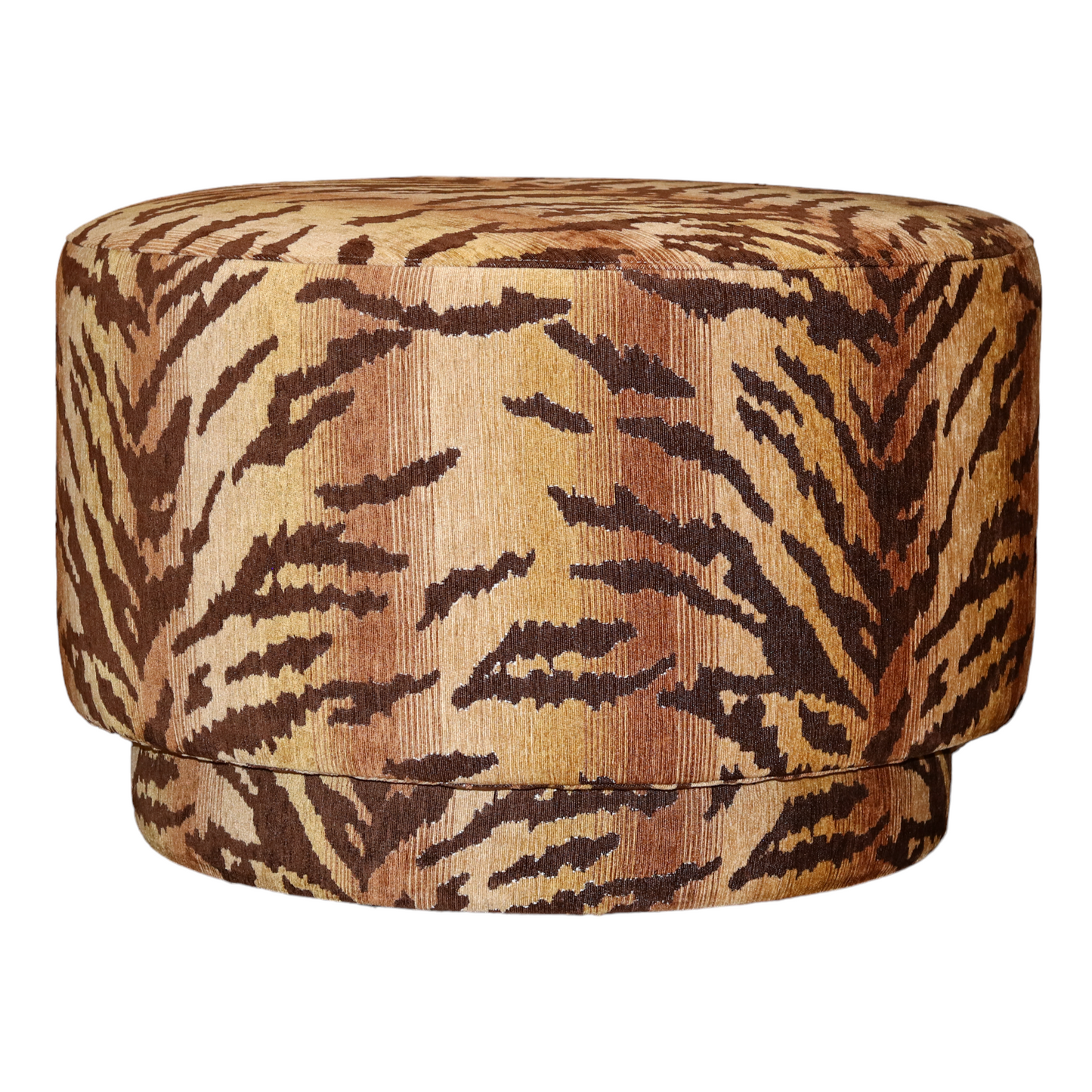 Tiger Print Swivel Ottoman