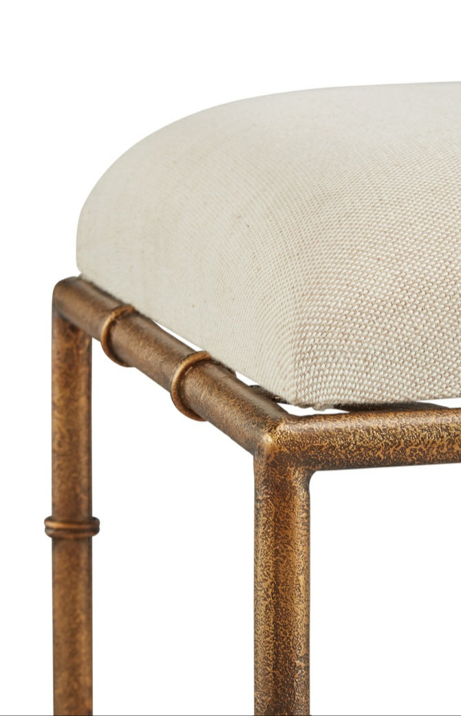 Faux Bamboo Iron Bench