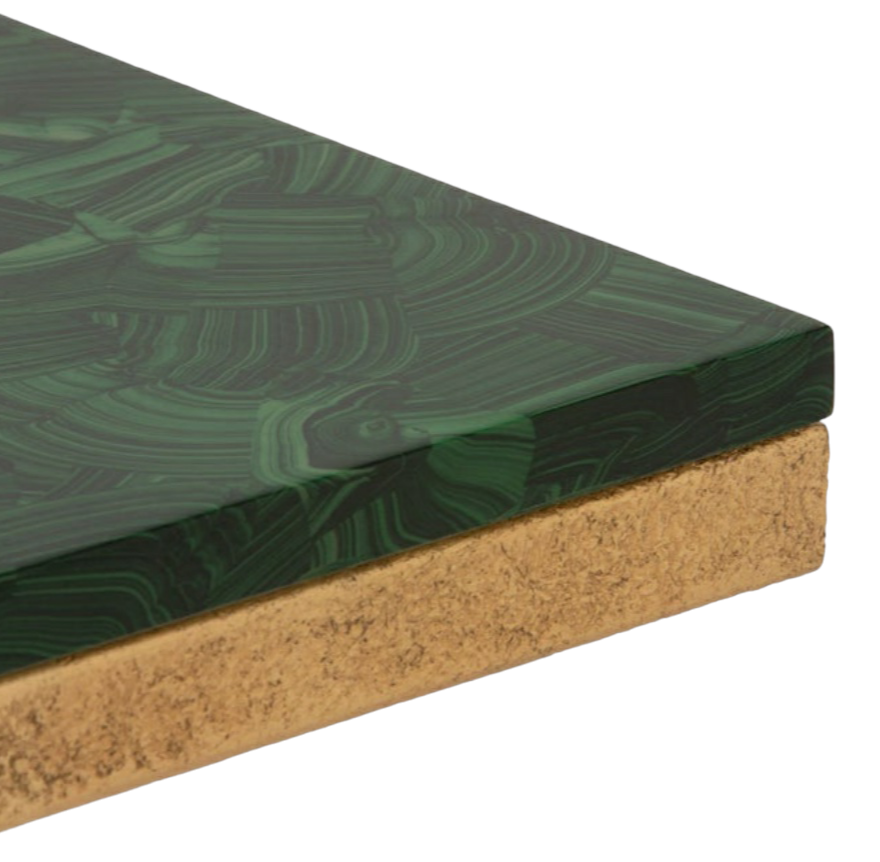 Faux Malachite Drink Table