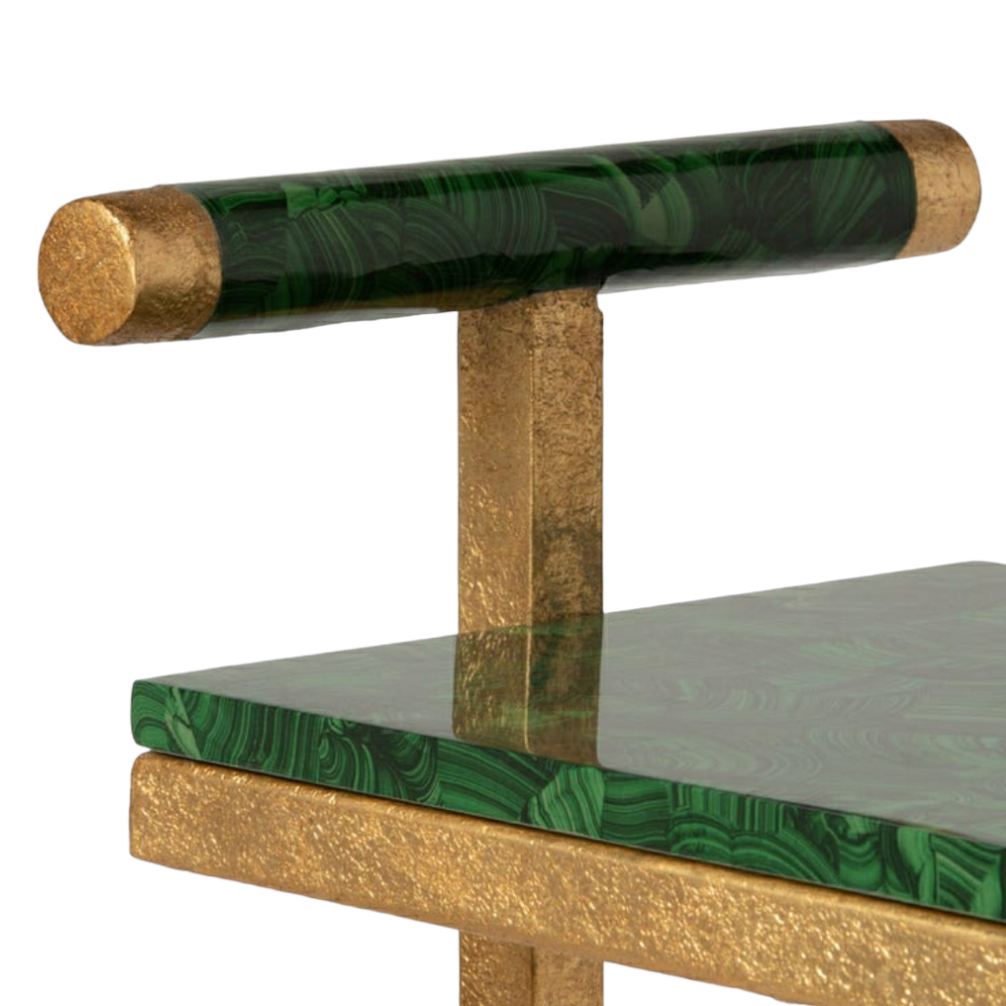 Faux Malachite Drink Table