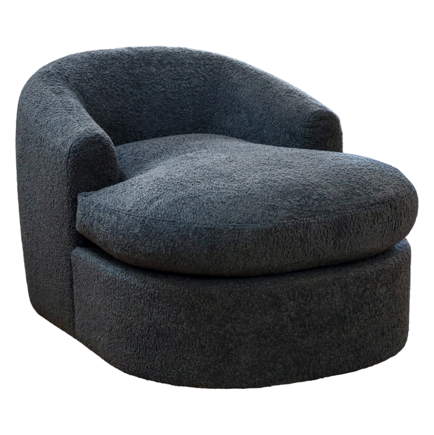 Navy Blue "Sheepskin" Chaise