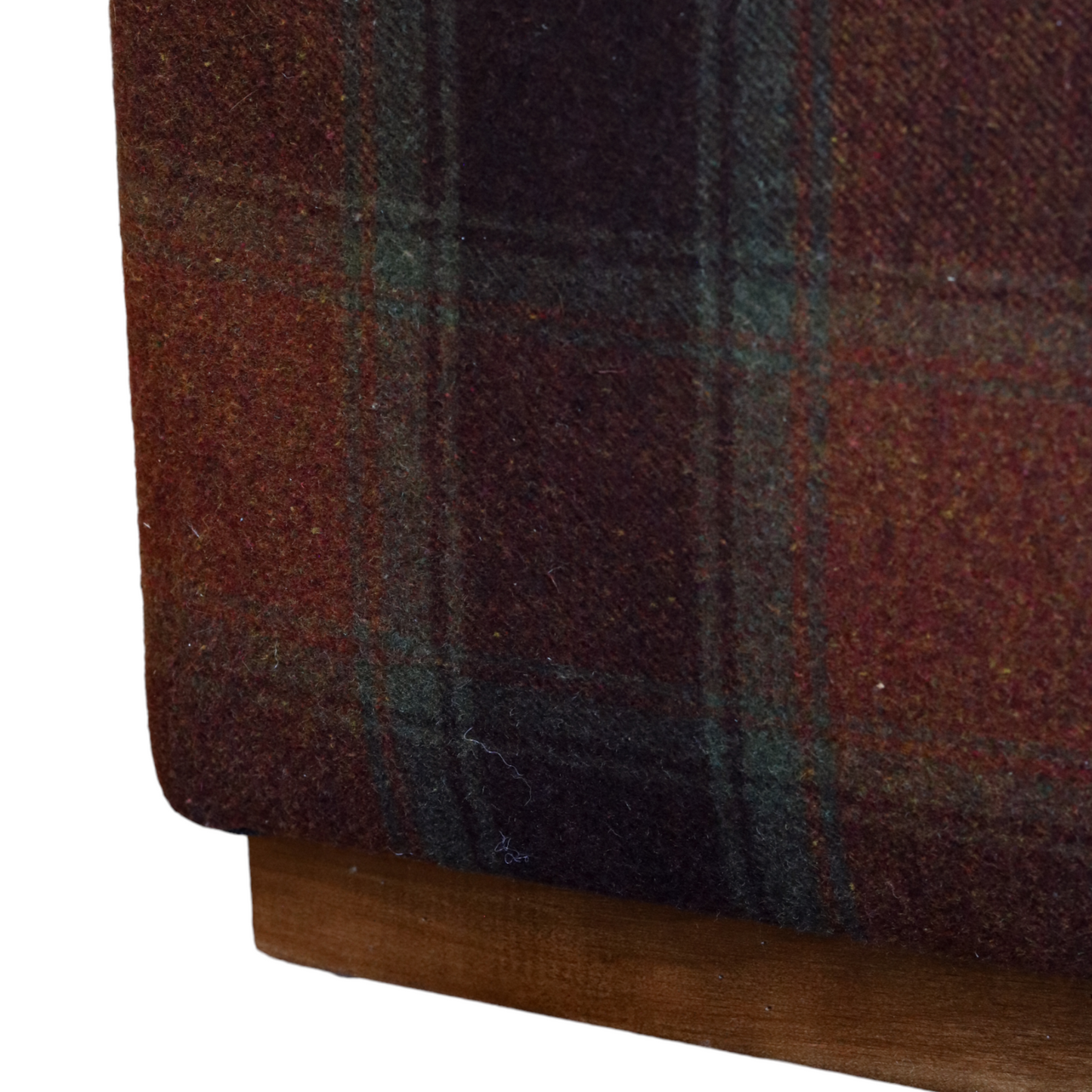 Plaid Square Ottoman