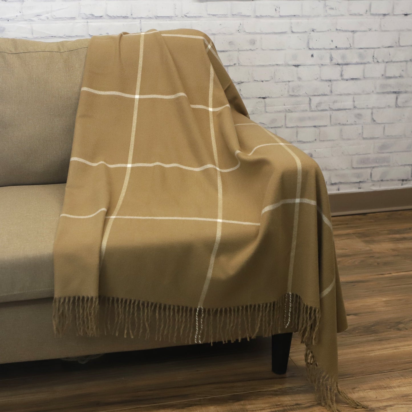 Glasgow Camel Throw Blanket