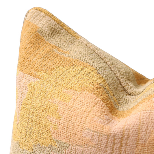 Yellow & Pink Abstract Pillow - 22"