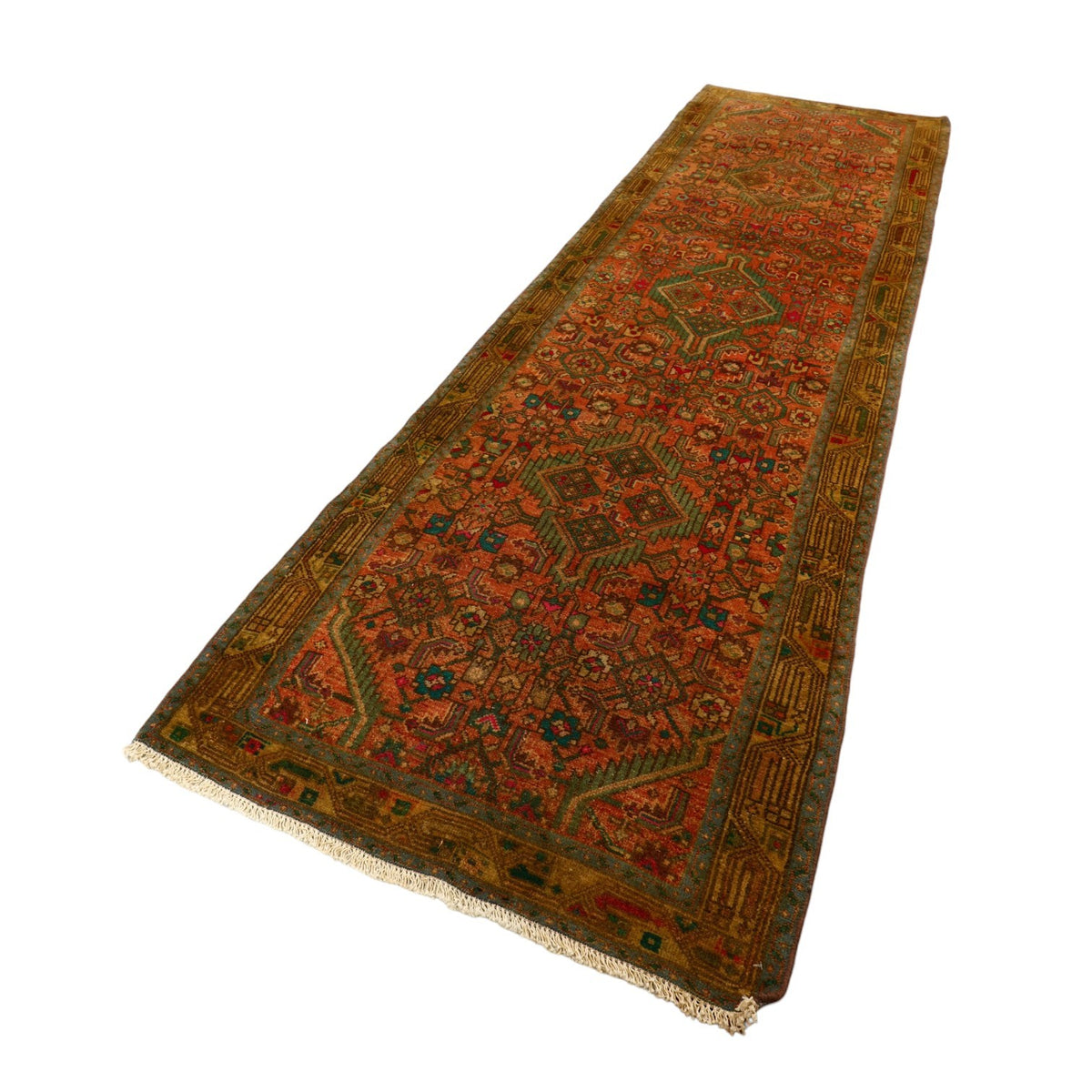 2'9" x 9'4" Orange & Pink Angora Oushak Runner