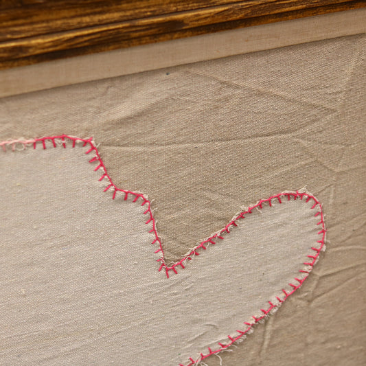 Framed Embroidered Cowboy Silhouette