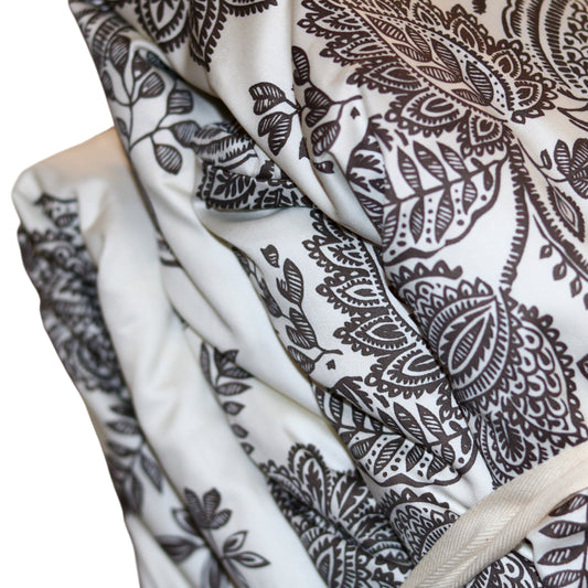 Raj Chocolate & White Duvet - King