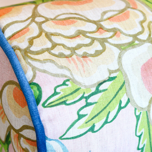 Pink Floral Bolster - 50" L
