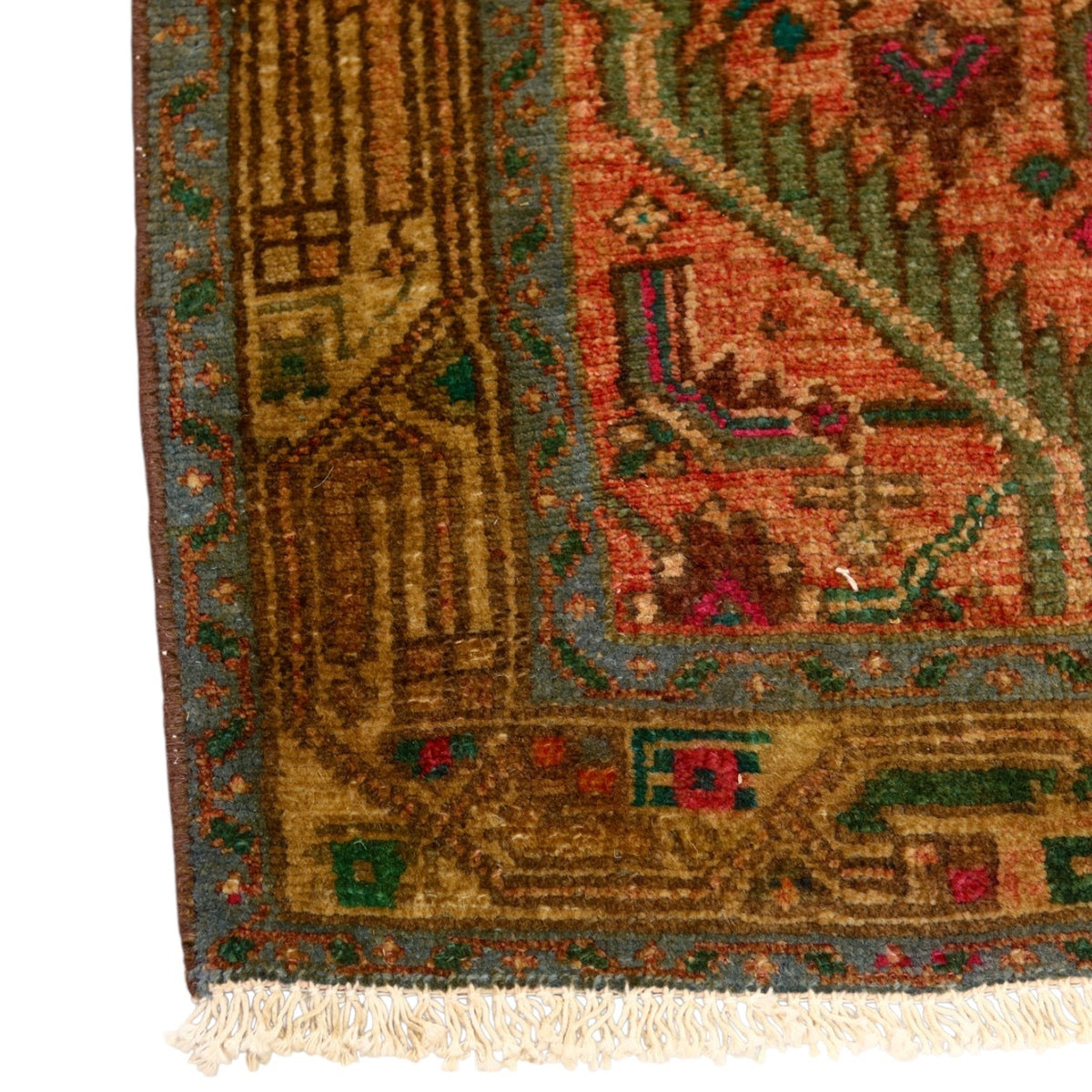 2'9" x 9'4" Orange & Pink Angora Oushak Runner