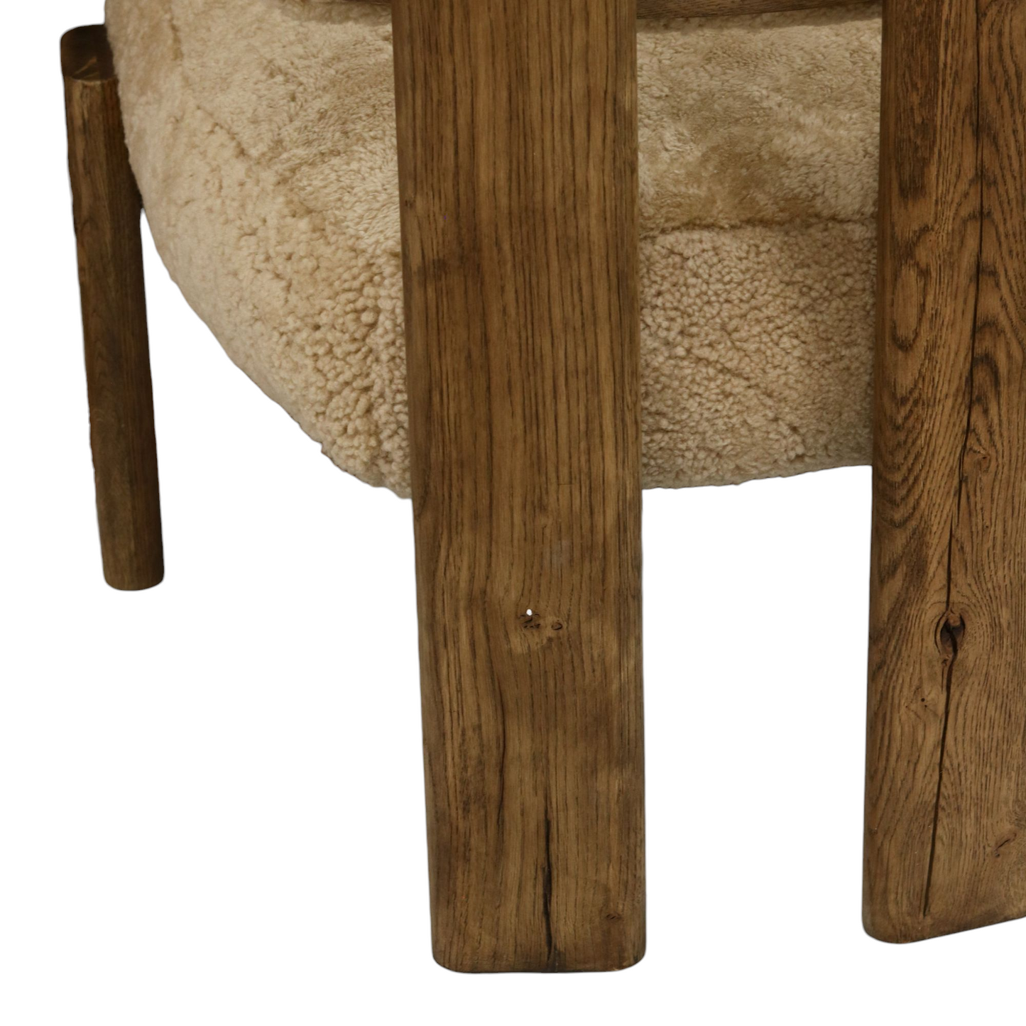 Shearling Wood Base Chair