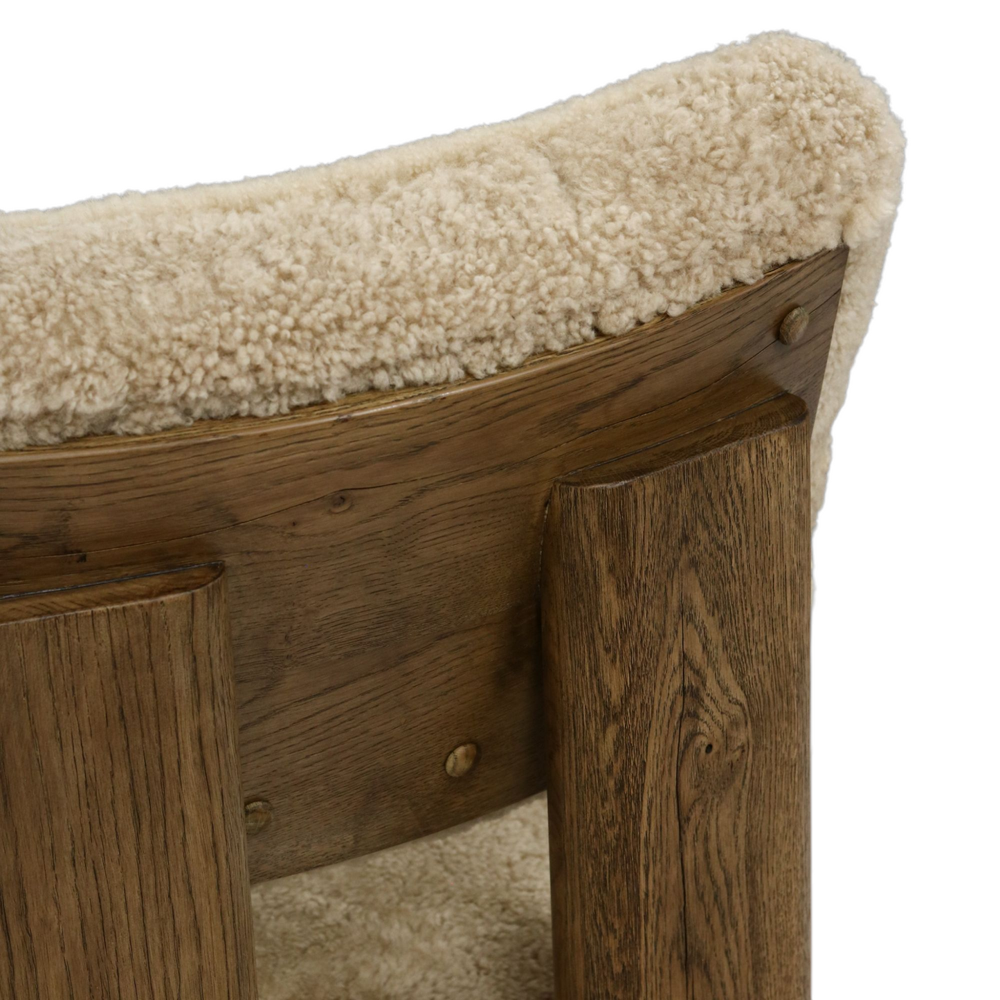 Shearling Wood Base Chair