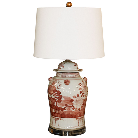 Vintage Maroon Red Table Lamp